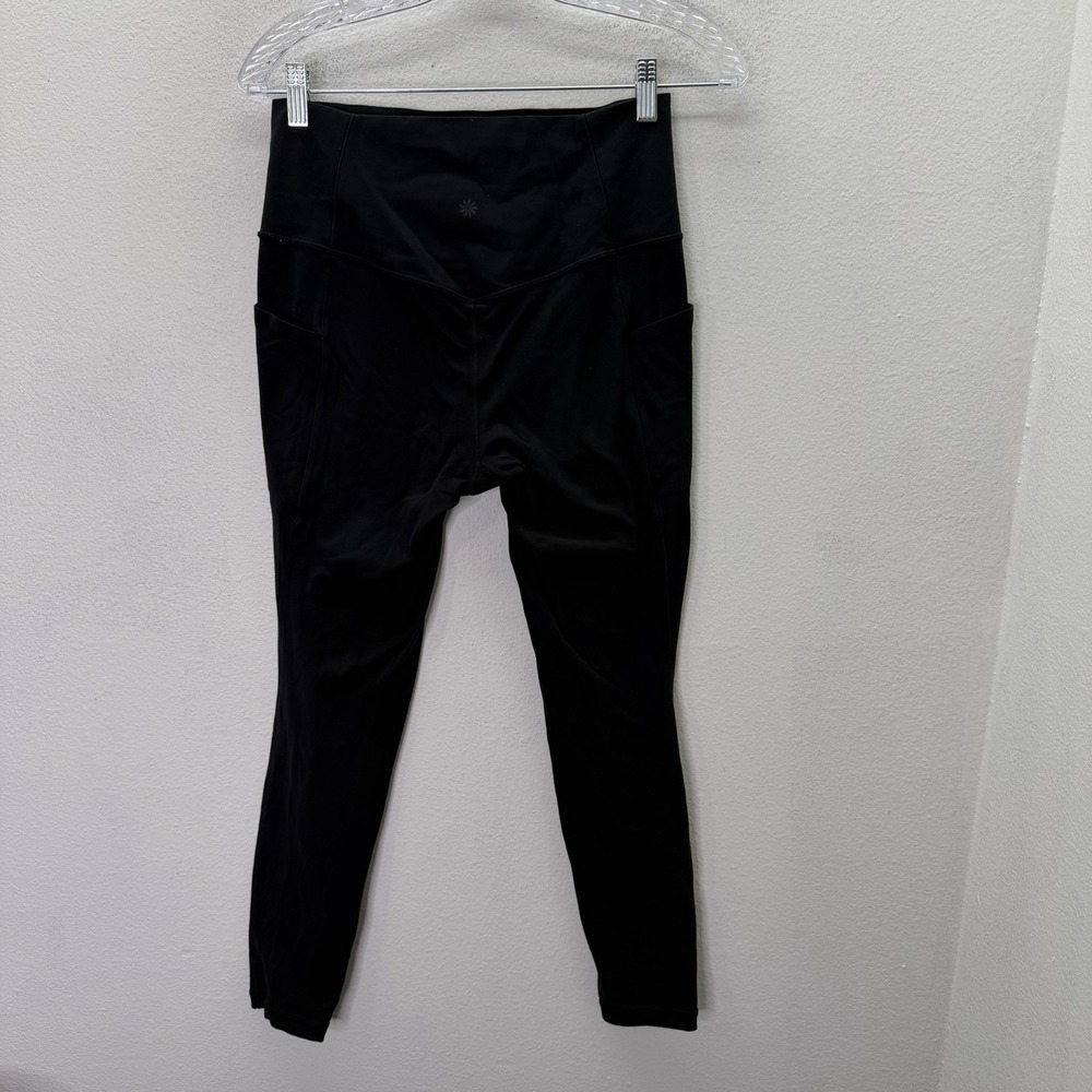 Athleta Salutation Stash Pocket II Tight Black Powervita Leggings Women's Medium - Picture 5 of 6